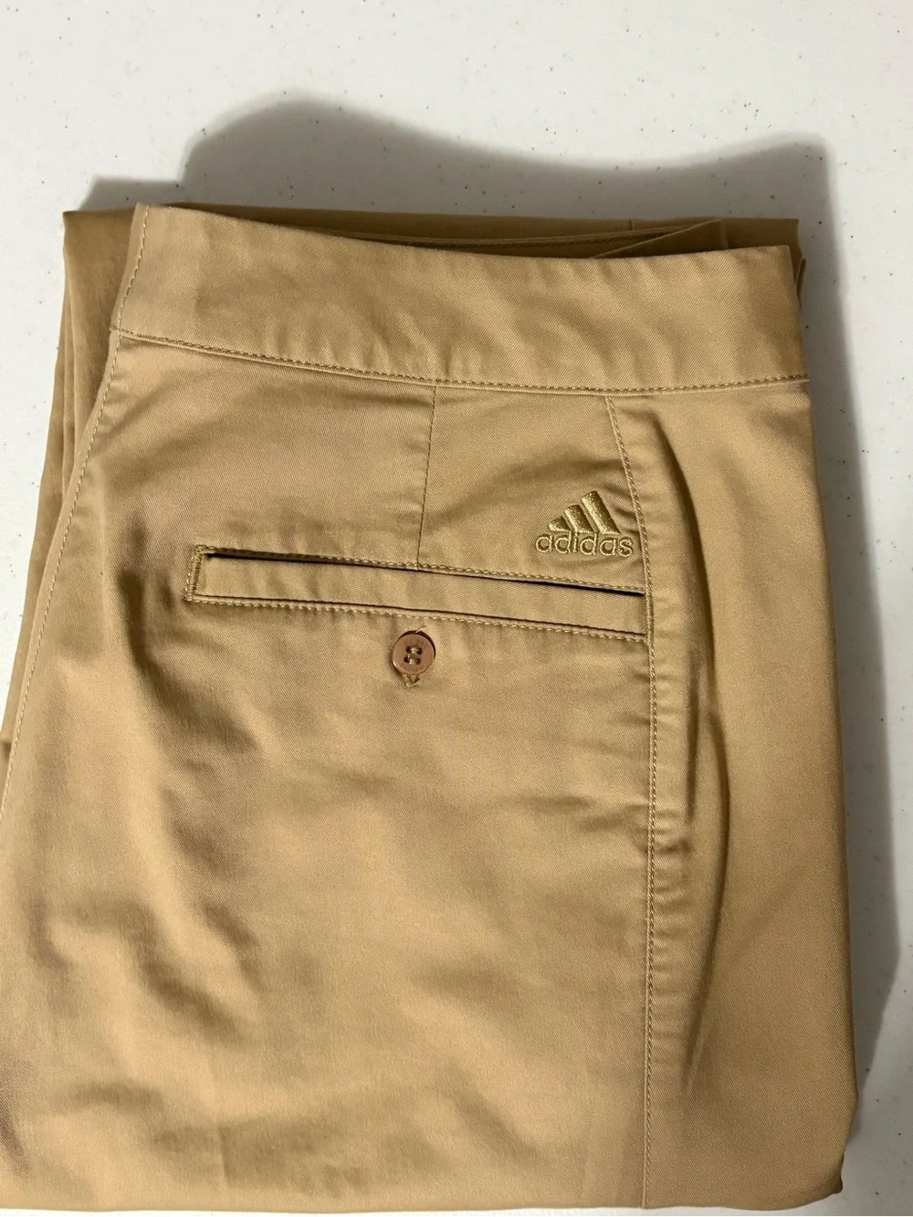 Adidas sports pants women’s size 4 khaki stretch pockets with zipper outdoors